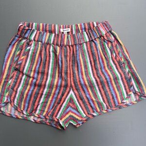 Madewell Rainbow Stripped Linen Shorts